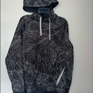 Nike Dri-Fit Black Lined Design Pullover Hoodie